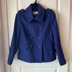 Donatella royal blue Double-Breasted pea coat. XL